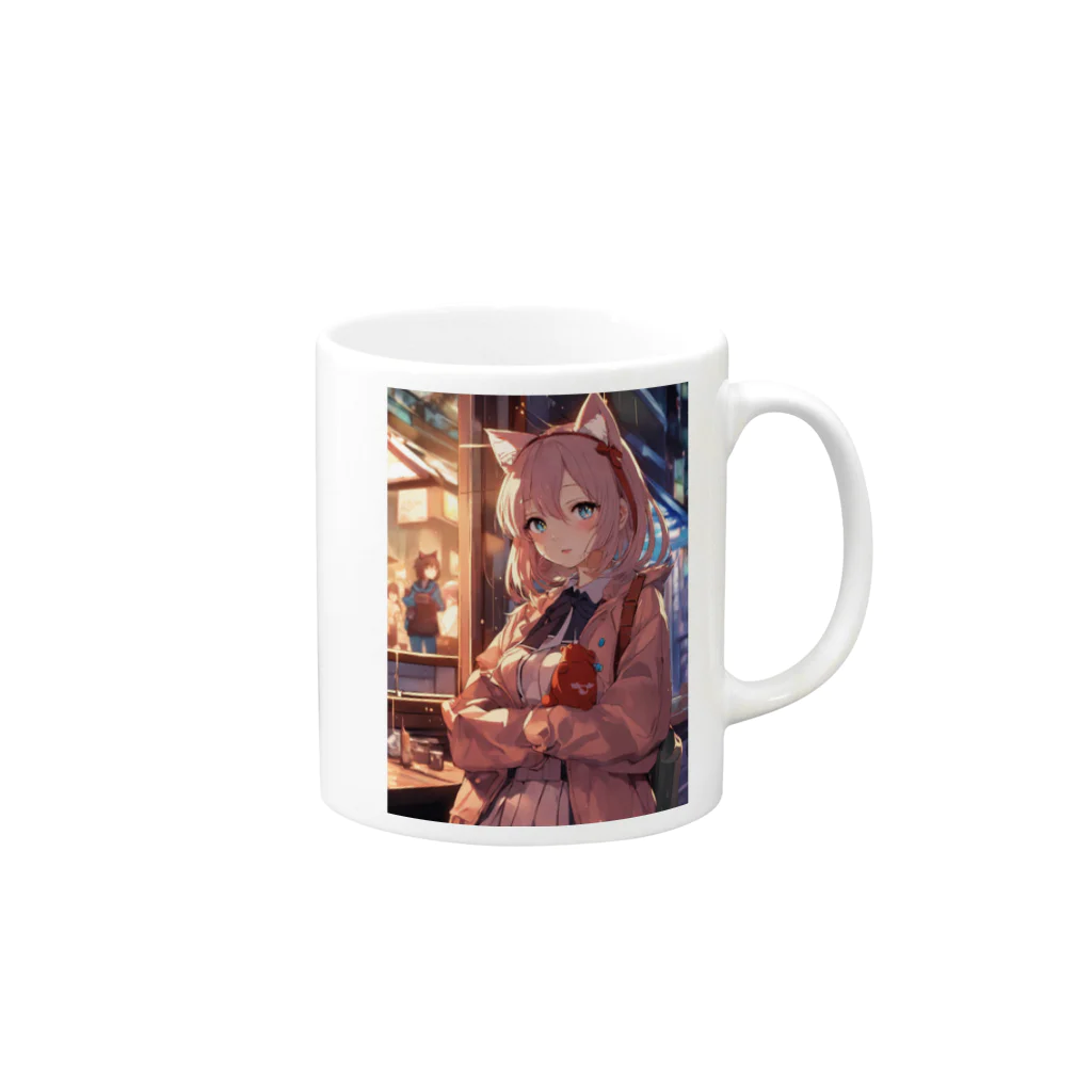 kam-kam0713の二次元の女の子 Mug :right side of the handle