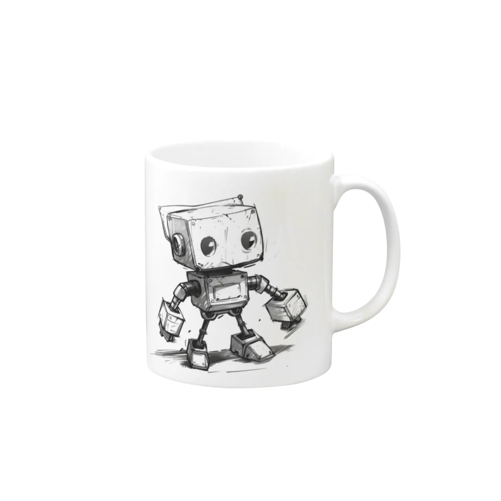 Sachi0625のレトロ戦闘ロボットＣ Mug :right side of the handle