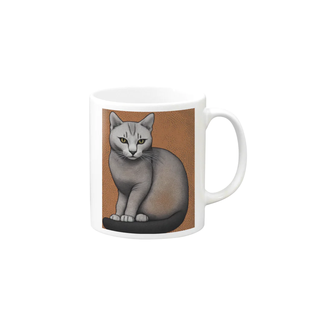 F2 Cat Design Shopのhairless cat 001 Mug :right side of the handle