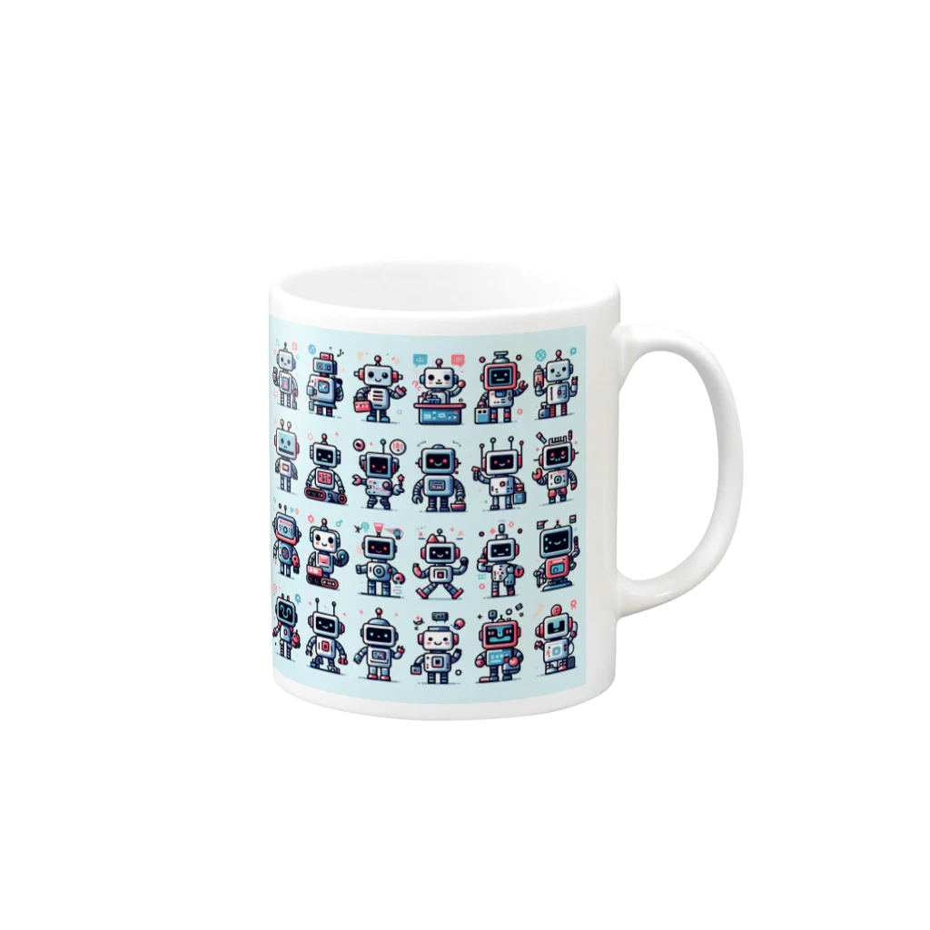 ロボットグッズshopのロボットいっぱい２！ Mug :right side of the handle