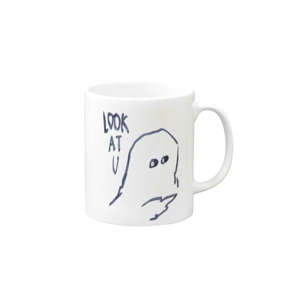 0443のOBAKE-KUN Mug :right side of the handle