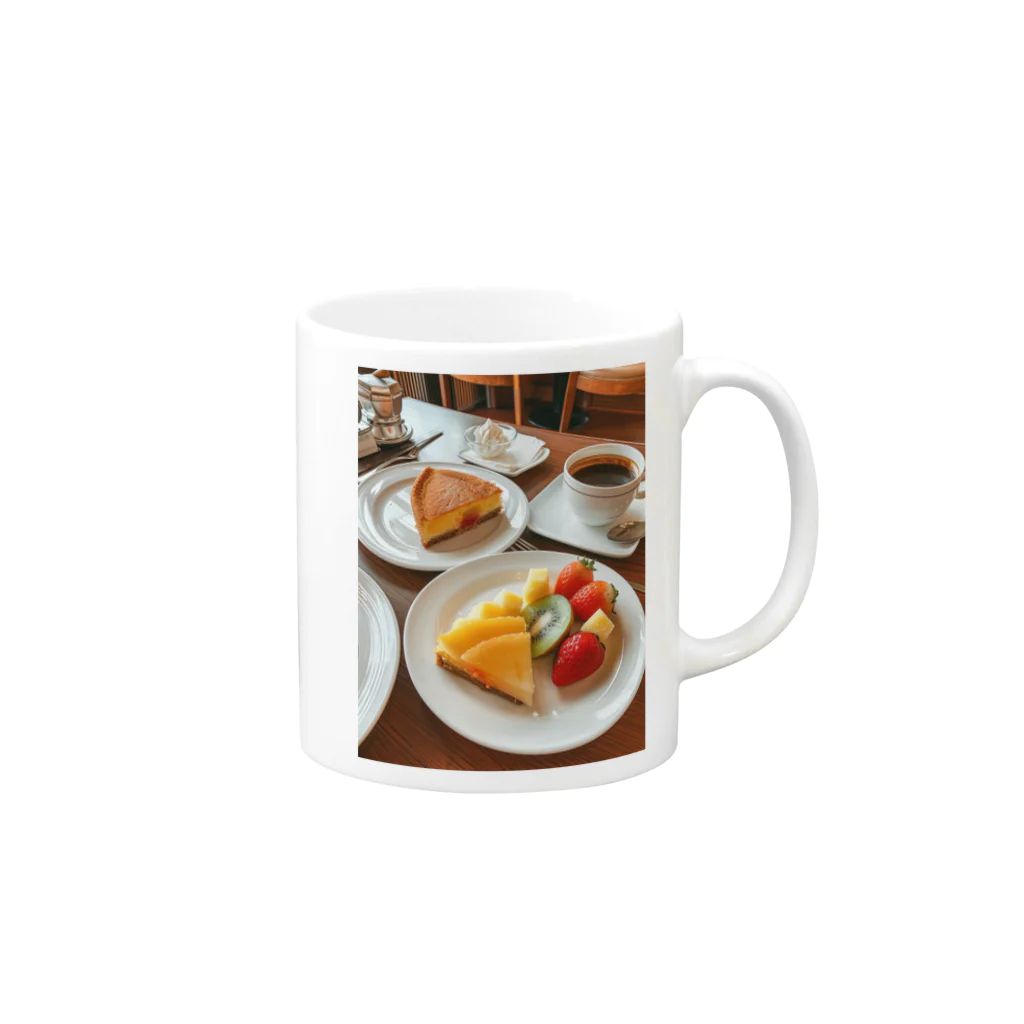 AQUAMETAVERSEのティータイム アメジスト 2846 Mug :right side of the handle