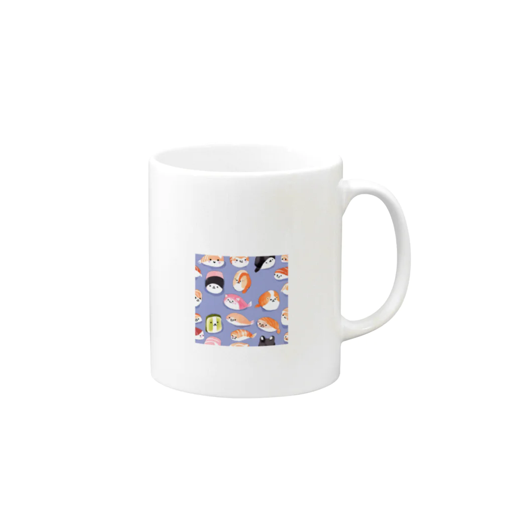 りほまるの店のあにまる寿司 Mug :right side of the handle