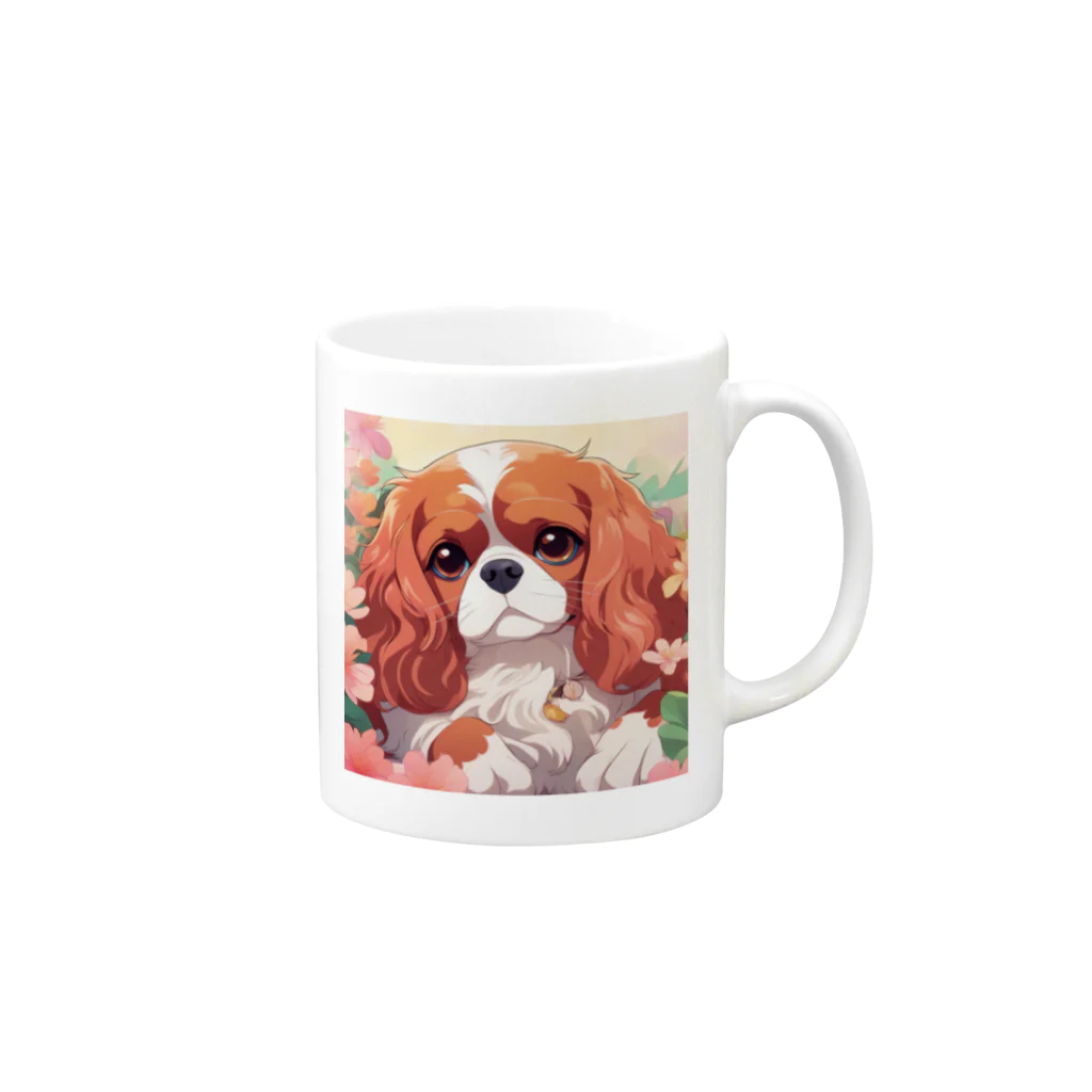 LoraCafeの春だねローラ Mug :right side of the handle