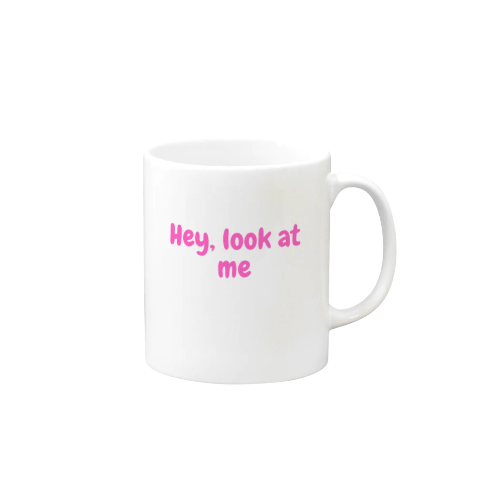 spectacular_colorsのHey, look at me Mug :right side of the handle