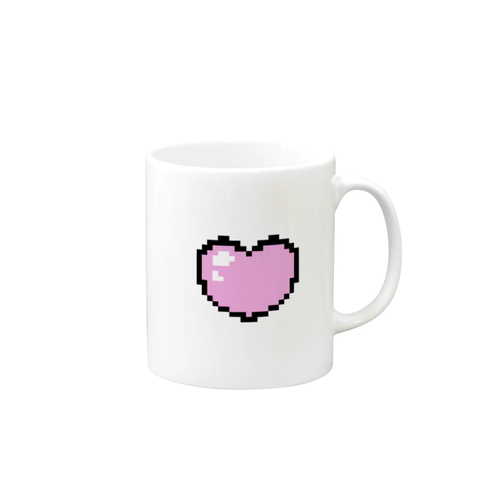 lapinmonmonのLapinMonmon pink-heart マグカップの取っ手の右面