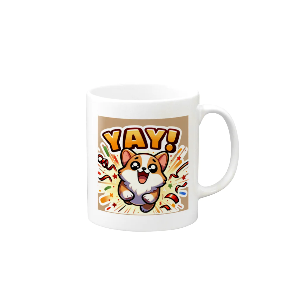 keikei5の超キュートな柴犬 Mug :right side of the handle