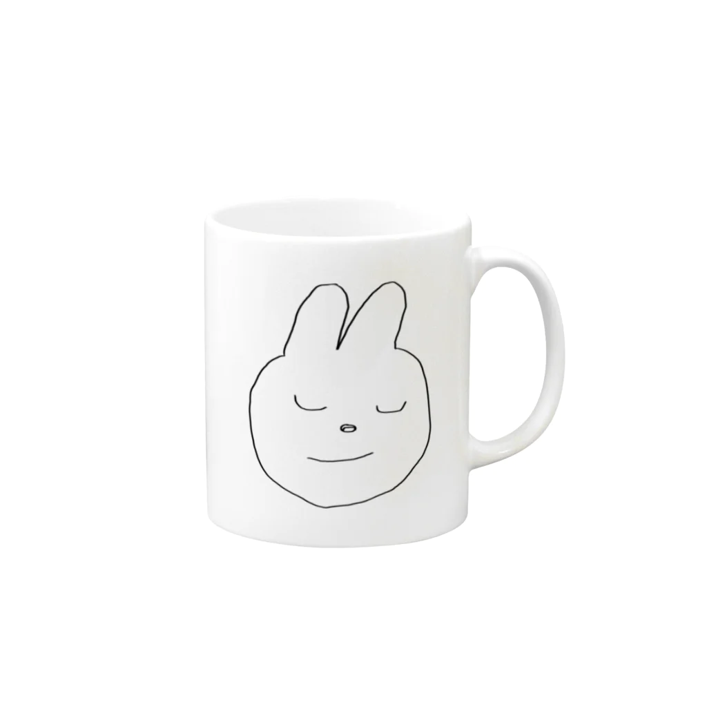 ティッシュティッシュのただのウサギ Mug :right side of the handle