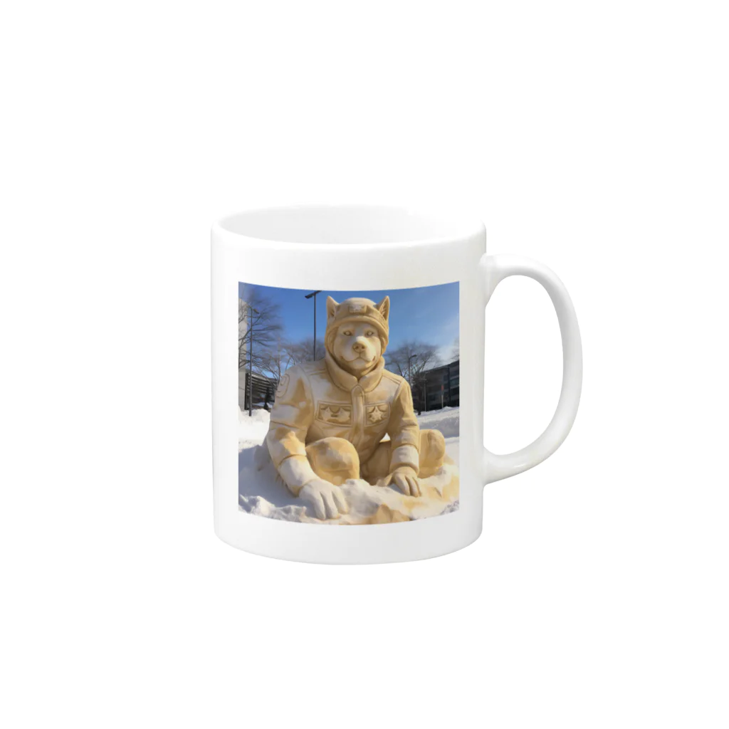 AQUAMETAVERSEの雪祭り　なでしこ1478 Mug :right side of the handle