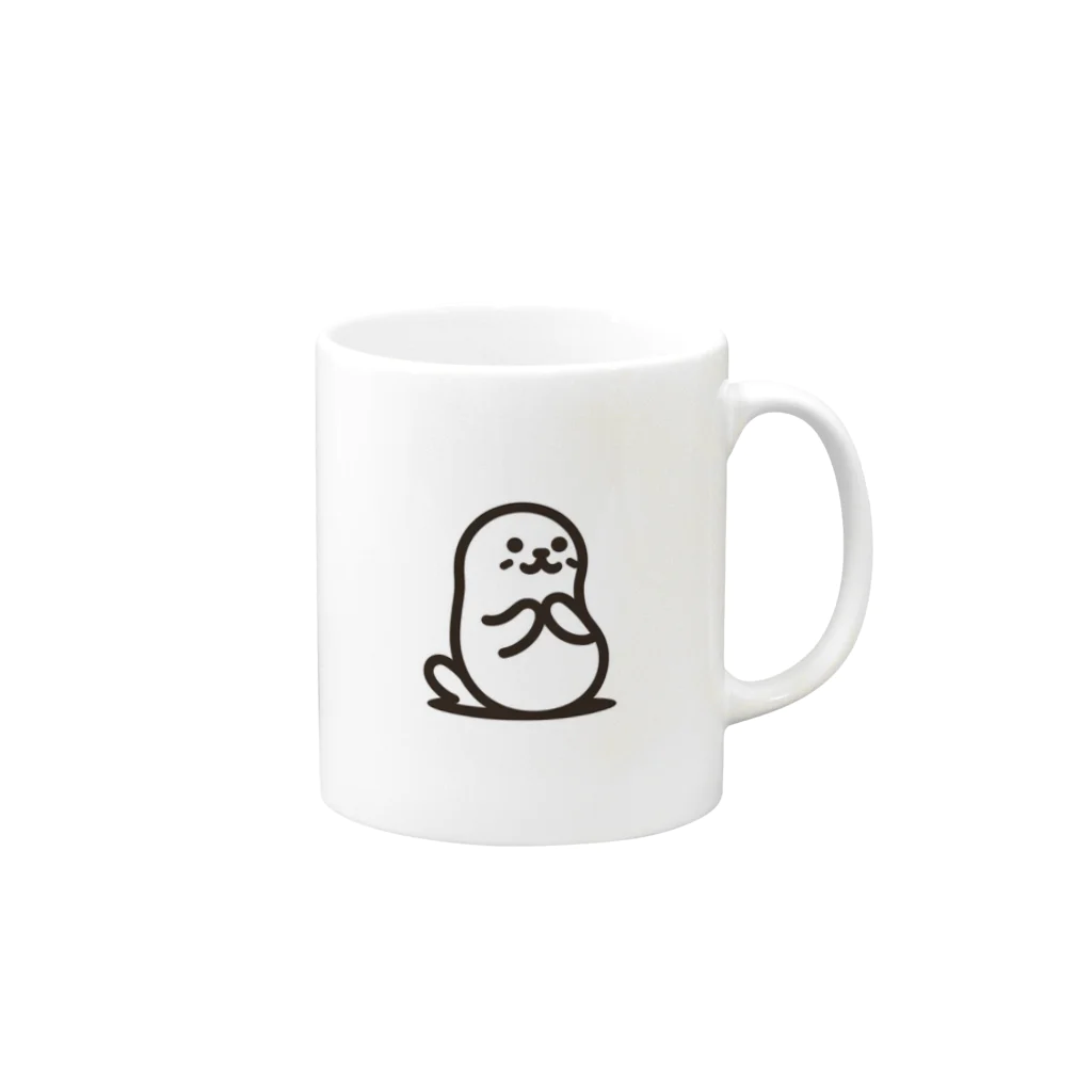 アザラシちゃんのお願いアザラシ Mug :right side of the handle