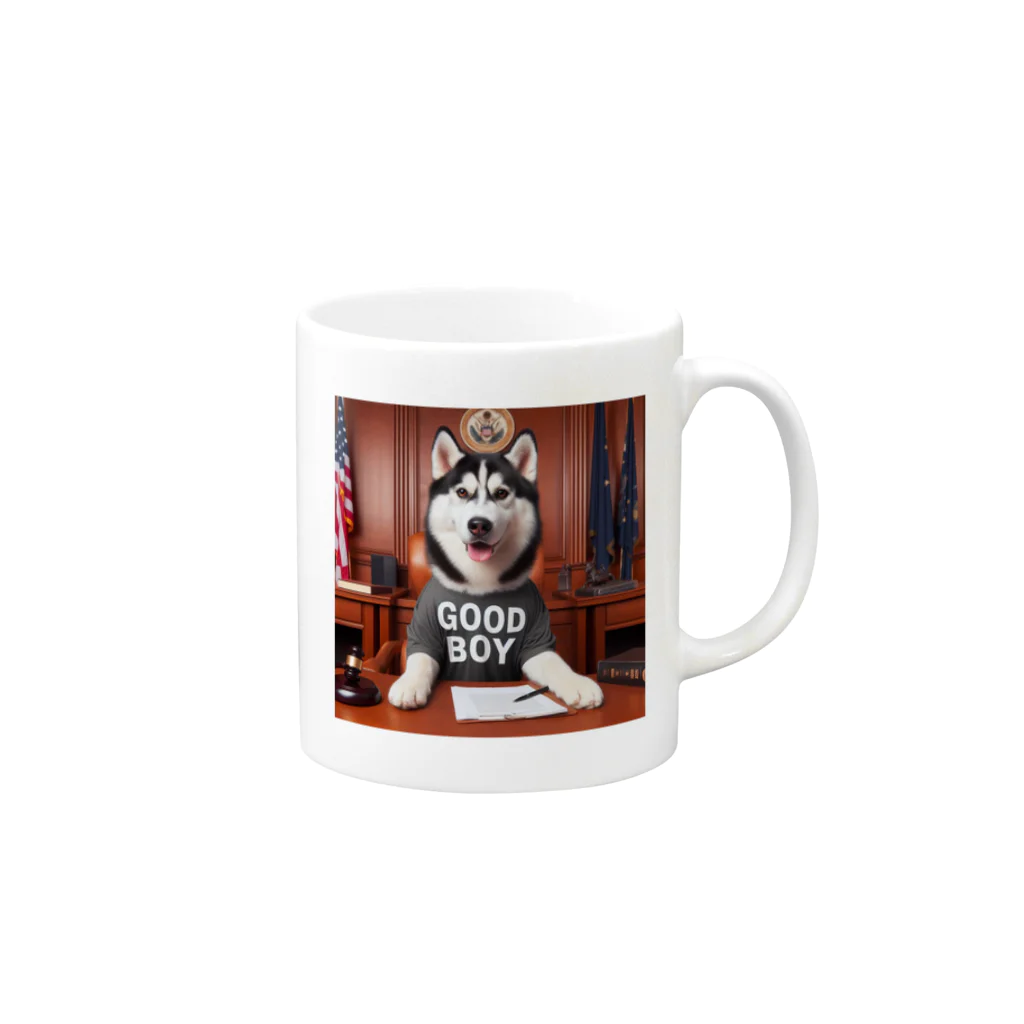 qloのGOOD BOY大統領 Mug :right side of the handle