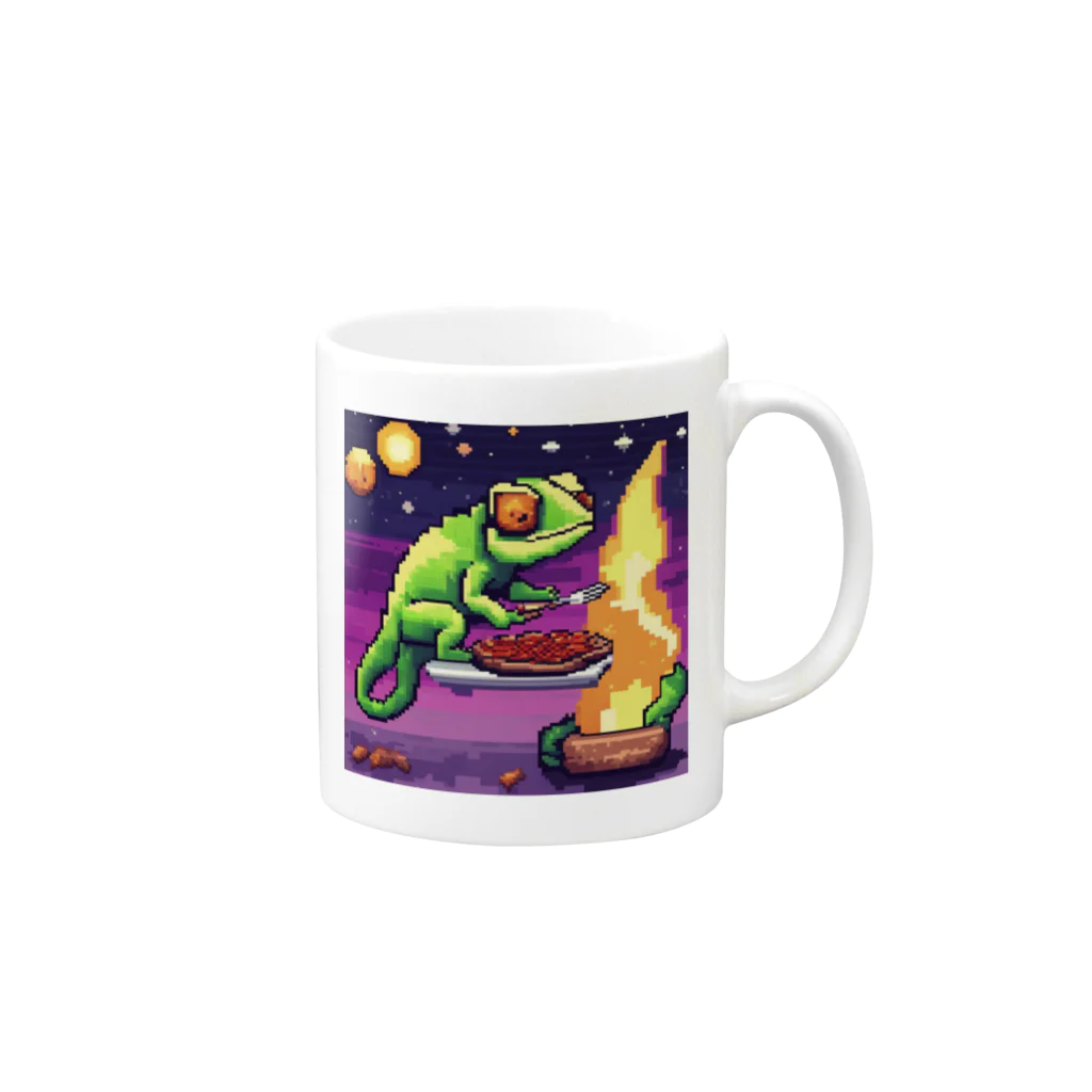 fog221のカメレオン宇宙への旅 Mug :right side of the handle