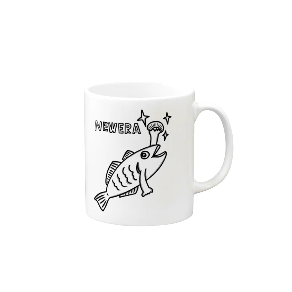 ヒロシオーバーダイブのニューエラ/NEWERA Mug :right side of the handle