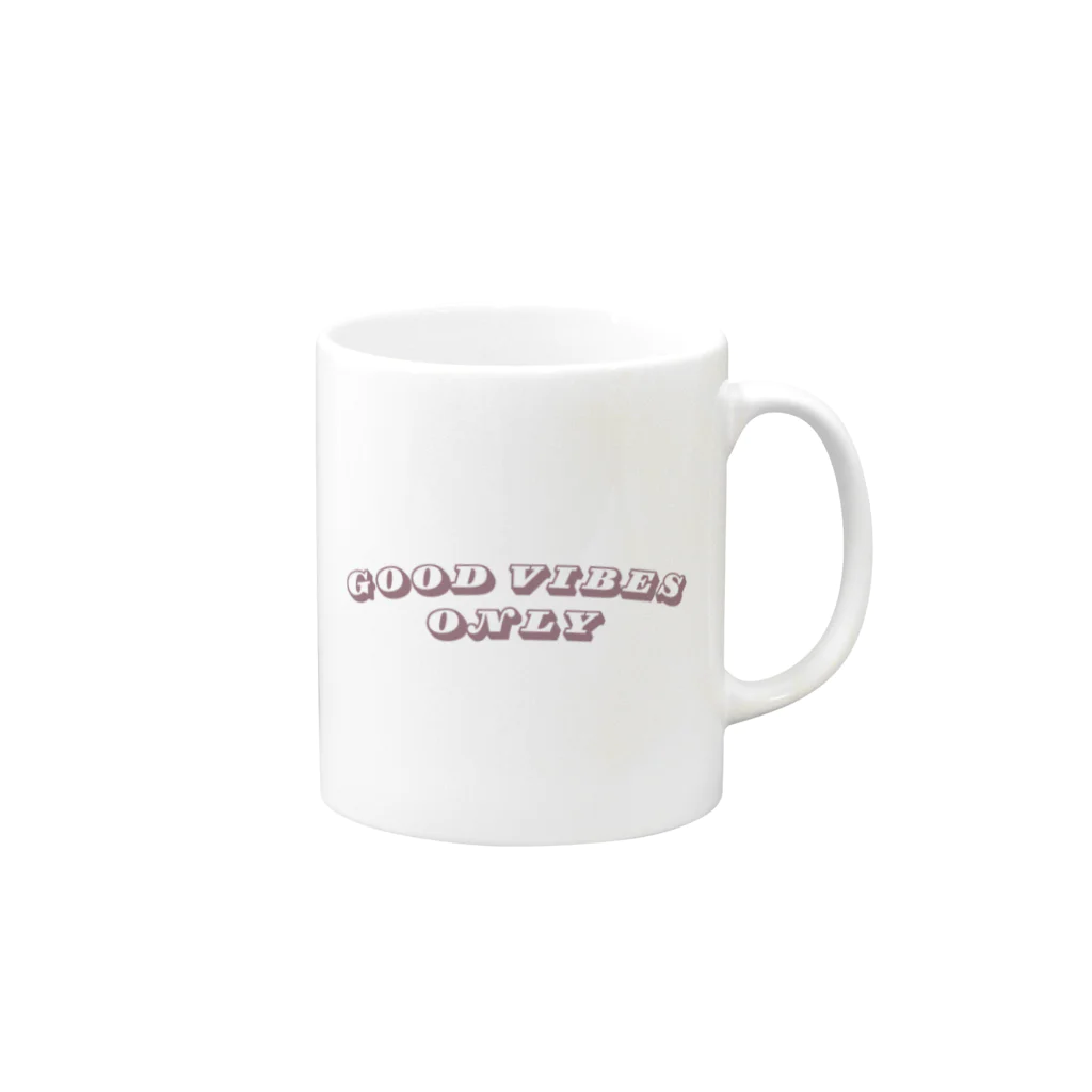 TILUのGood vibes only Mug :right side of the handle