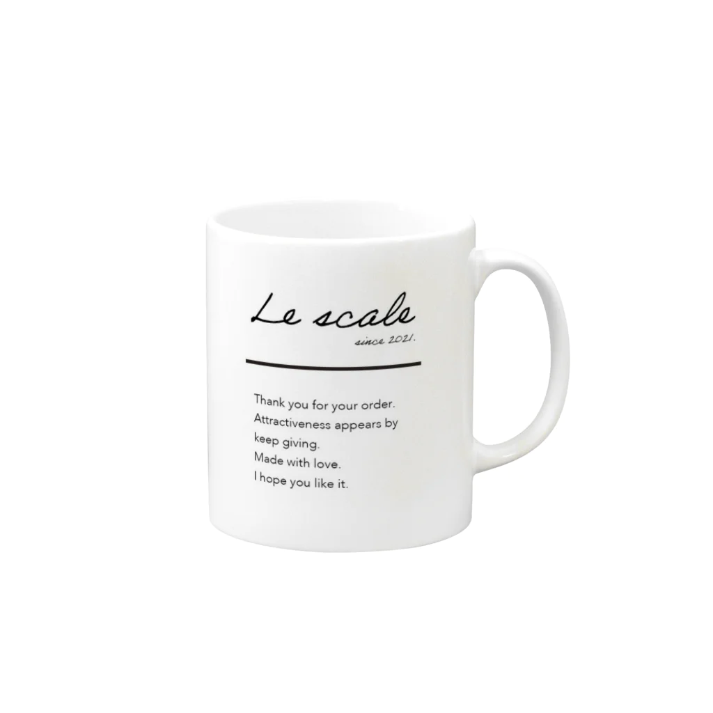 Le scaleのLe scale logo Mug :right side of the handle