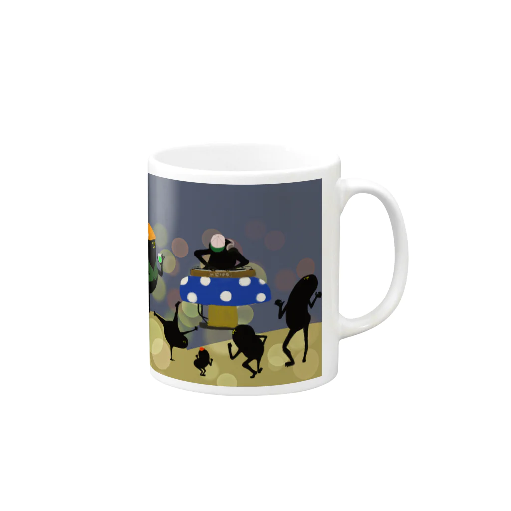 もじゃの店のダンスもじゃ Mug :right side of the handle