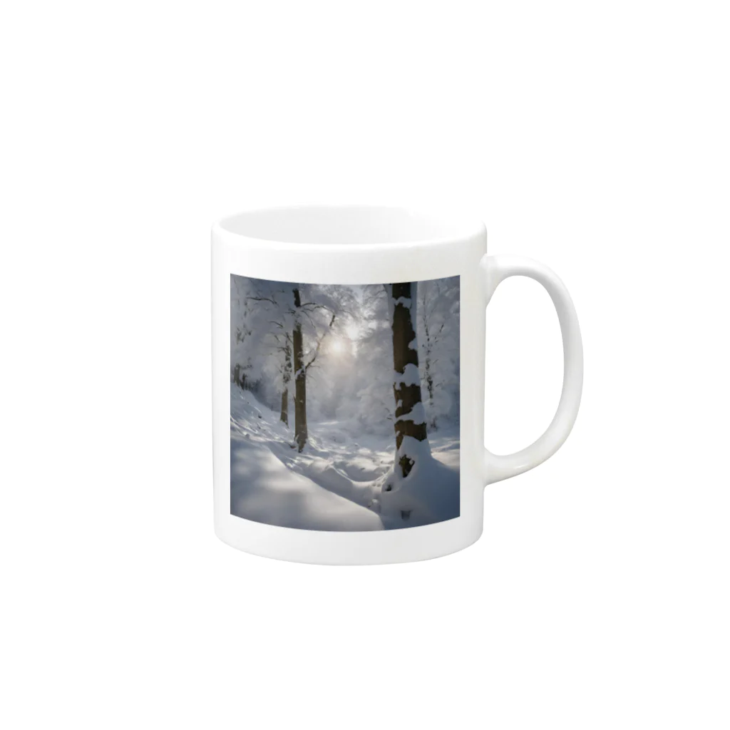 Atrantickの美しい雪景色グッズ Mug :right side of the handle