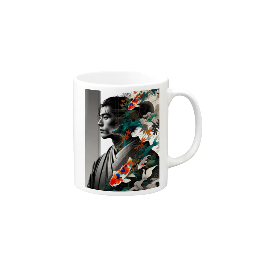 PABUROの美男子 Mug :right side of the handle