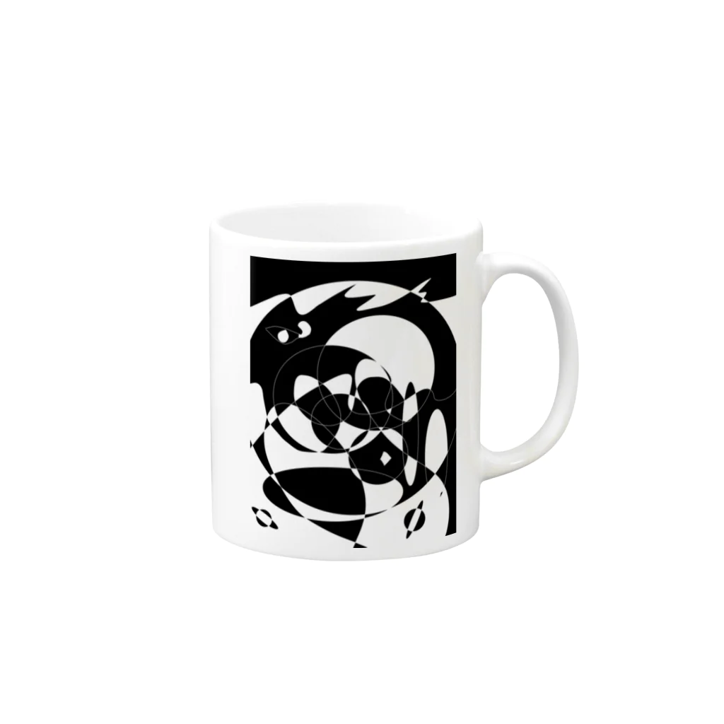 Raitaaa-Reeの黒色世界 Mug :right side of the handle