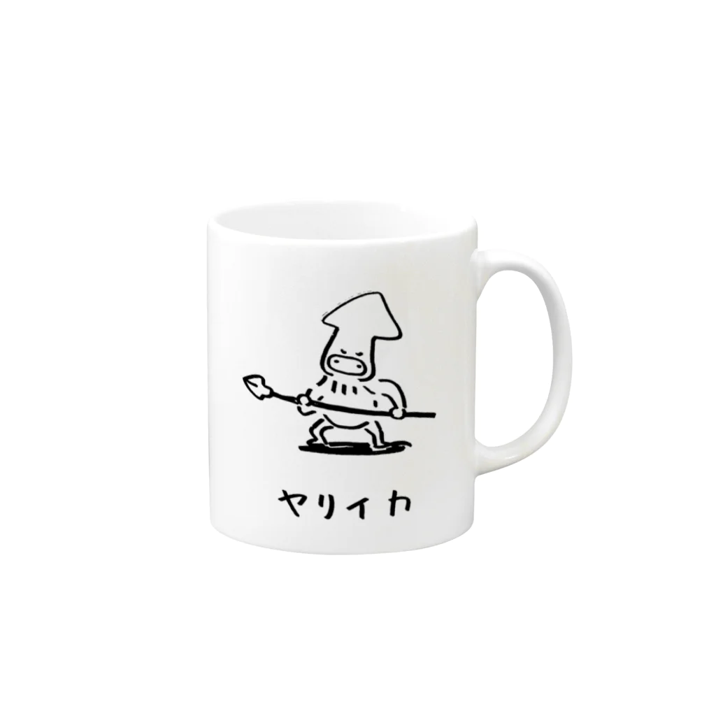 カメレオンマンのヤリイカ Mug :right side of the handle