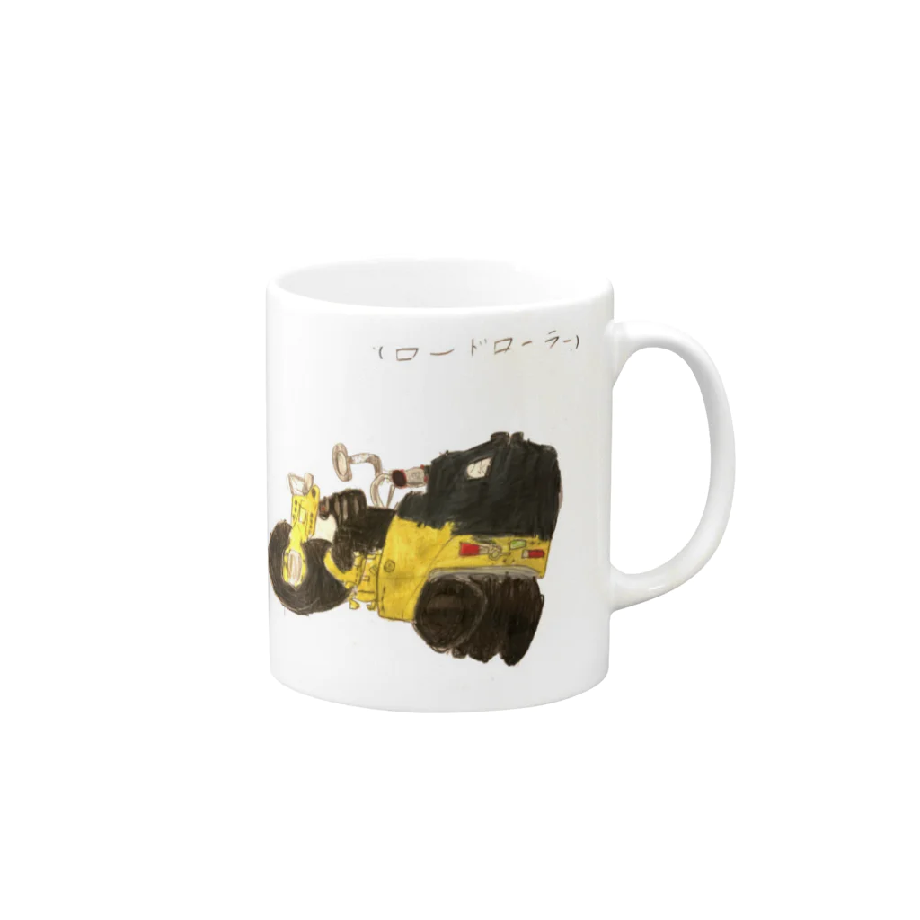 太陽画伯公式店のロードローダー Mug :right side of the handle