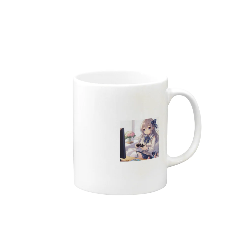 HKG Storeのゲーム女子 Mug :right side of the handle