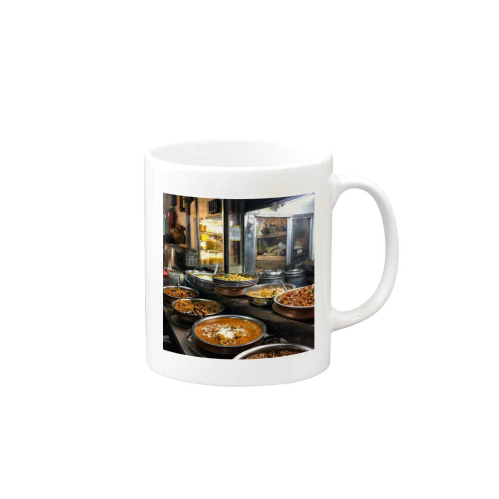 AQUAMETAVERSEのカレー屋店内の厨房風景　kouchan 1616 Mug :right side of the handle