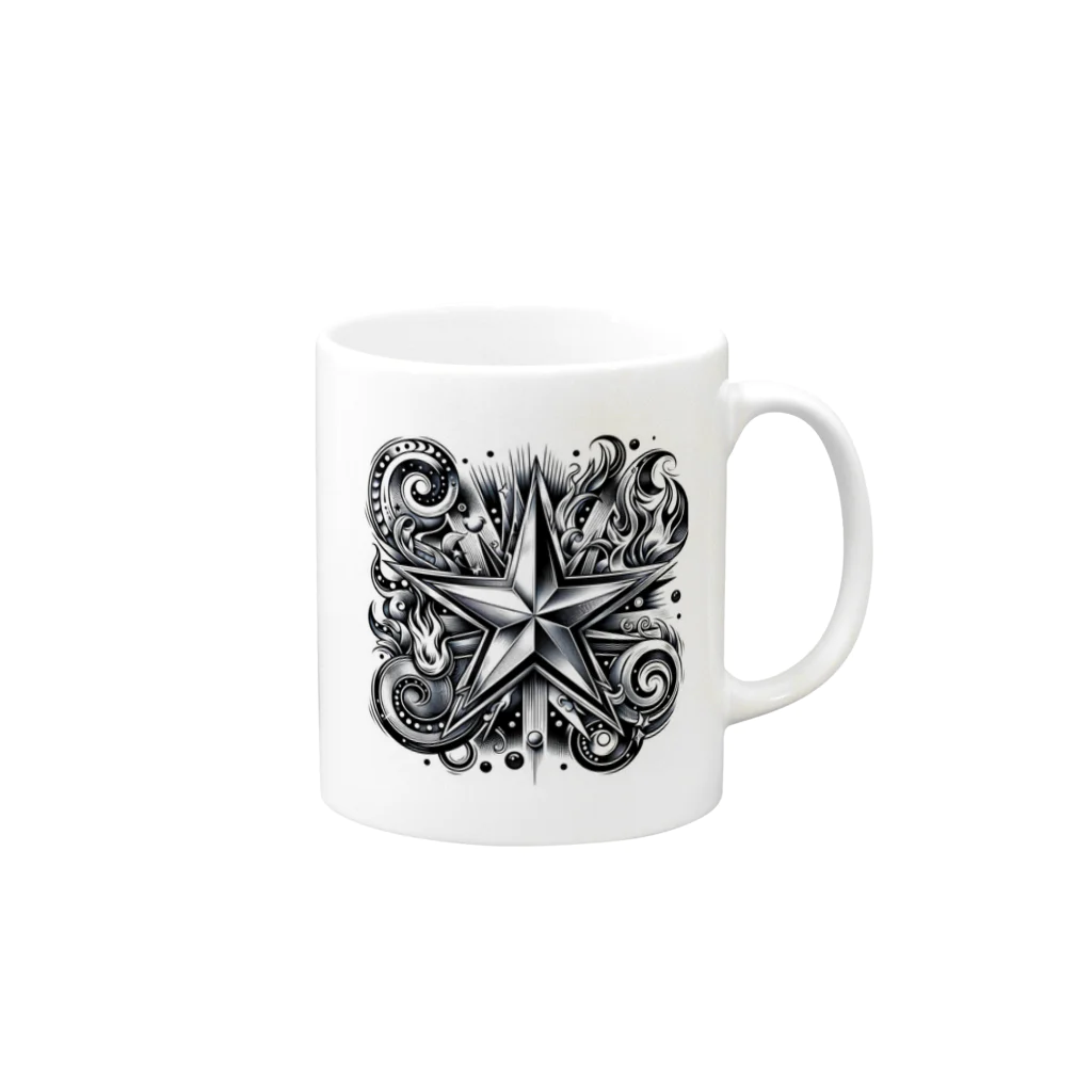 ミッスルのスターtatto Mug :right side of the handle