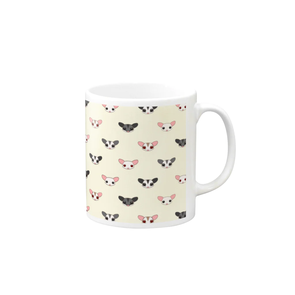 Coral Pea -フクロモモンガブリーダー-のフクモモ愛好会。(いろいろいるよ) Mug :right side of the handle