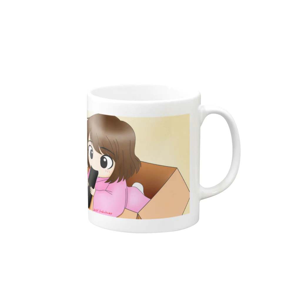 アクイ@kazxkazuの節分ｘ箱入り少女 Mug :right side of the handle