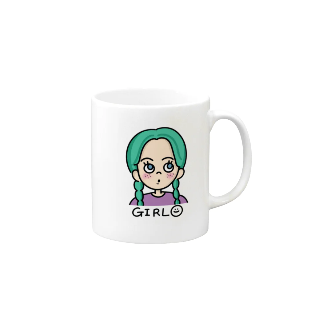 しゅがーのGIRL☺︎ Mug :right side of the handle