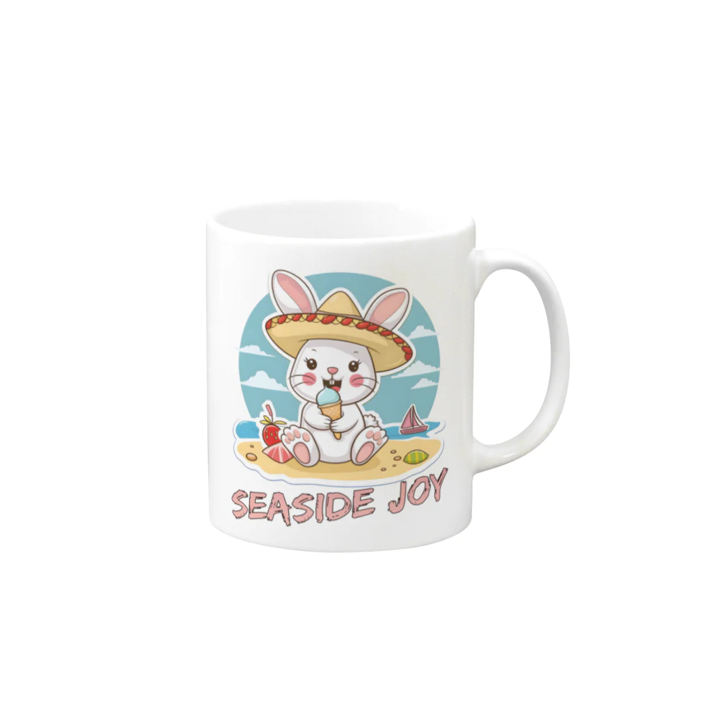 Stylo Tee Shopのシーサイドジョイ Mug :right side of the handle