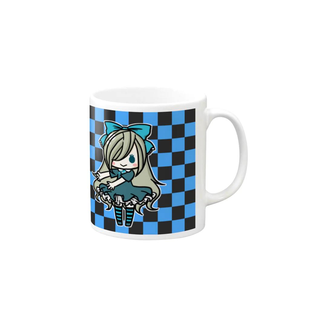 マヨナカマートの墓掘りちゃん Mug :right side of the handle