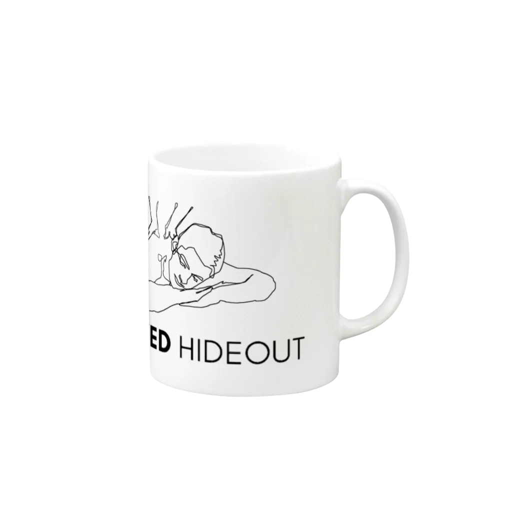 春田 秀一のNAKED HIDEOUT Mug :right side of the handle