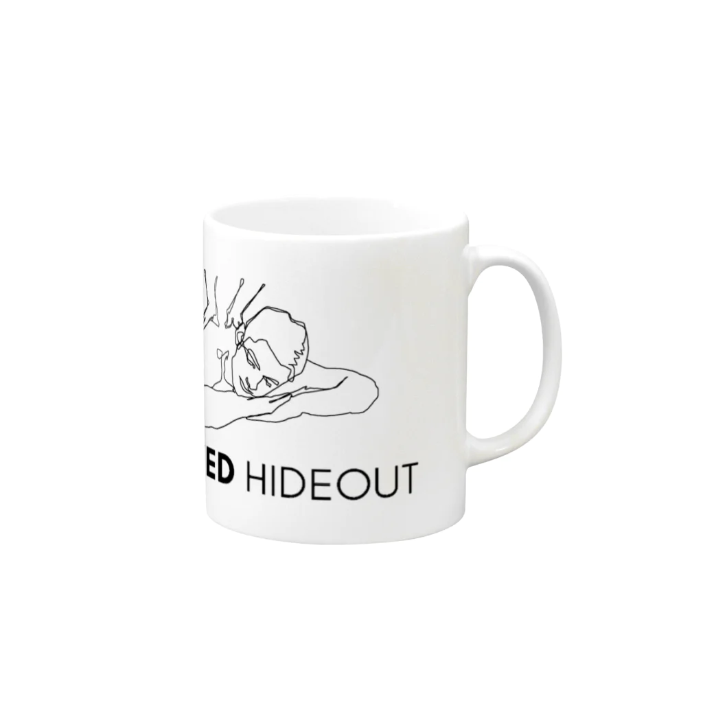 春田 秀一のNAKED HIDEOUT マグカップの取っ手の右面