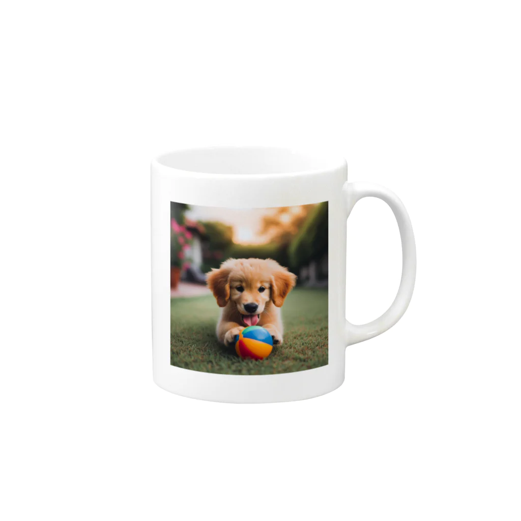 DOG SHOP🐕のかわいい犬 Mug :right side of the handle