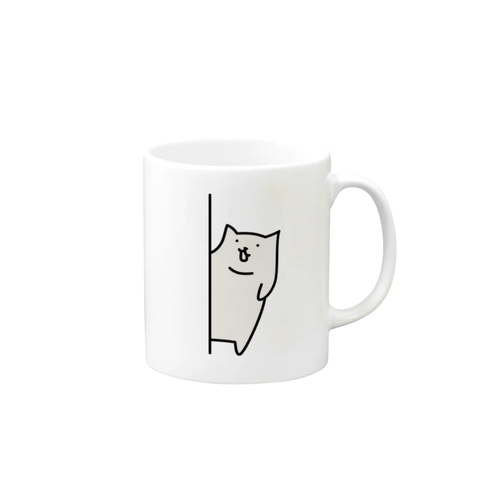 きなこしあんこののぞく猫 Mug :right side of the handle