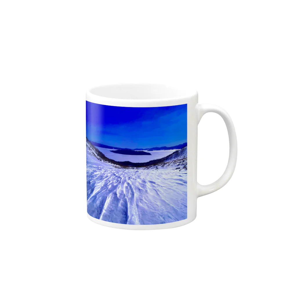 Designer-ryoの屈斜路湖 Mug :right side of the handle