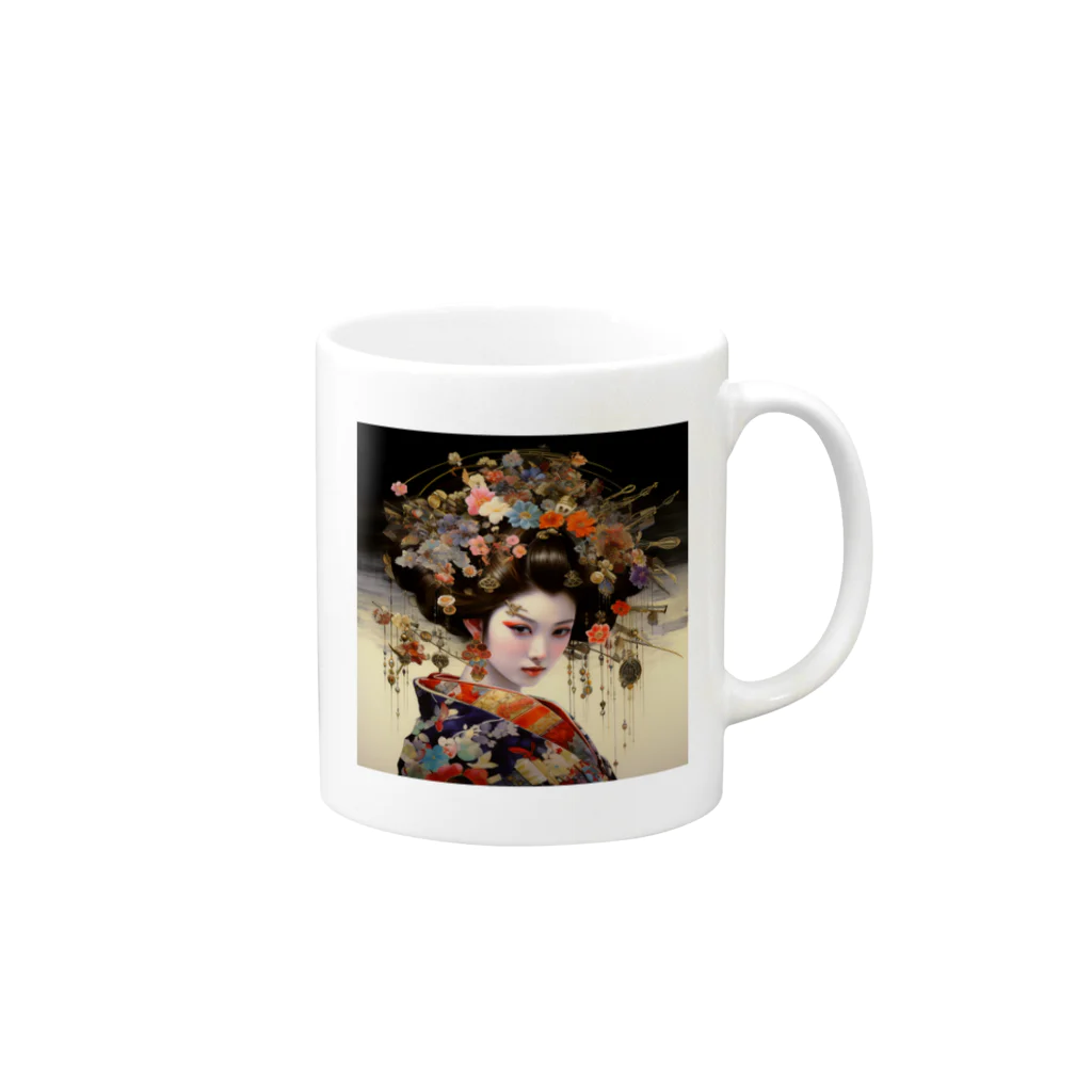 AQUAMETAVERSEの花魁　なでしこ1478 Mug :right side of the handle