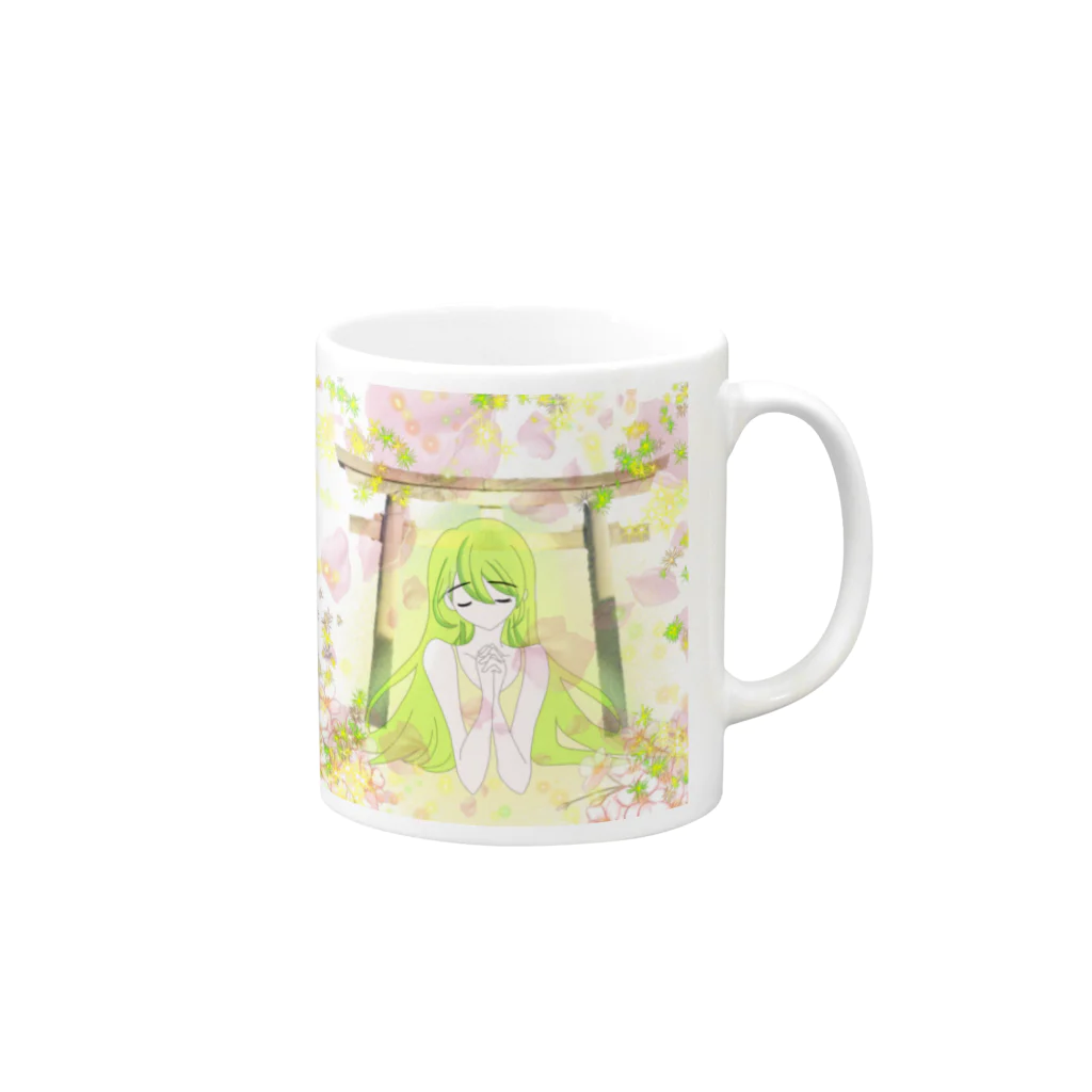 Dolce💚の御守護さま Mug :right side of the handle