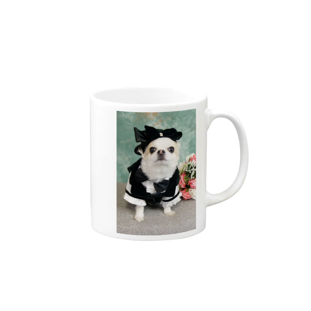 遥ん/犬顔絵　のスマイルちゃん　写真　マグカップ Mug :right side of the handle