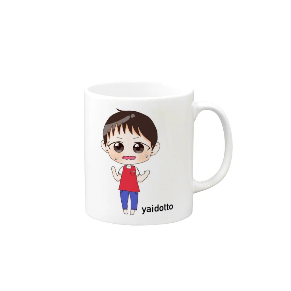 yaidotto わいドットshopのyaidottoオリジナルキャラクター Mug :right side of the handle