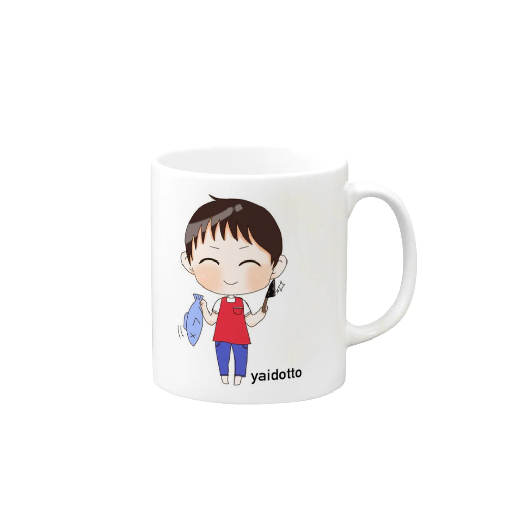 yaidotto わいドットshopのyaidottoオリジナルキャラクター Mug :right side of the handle