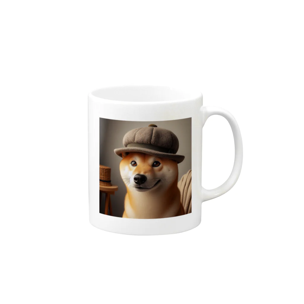 ANTARESのおでかけ柴犬 Mug :right side of the handle