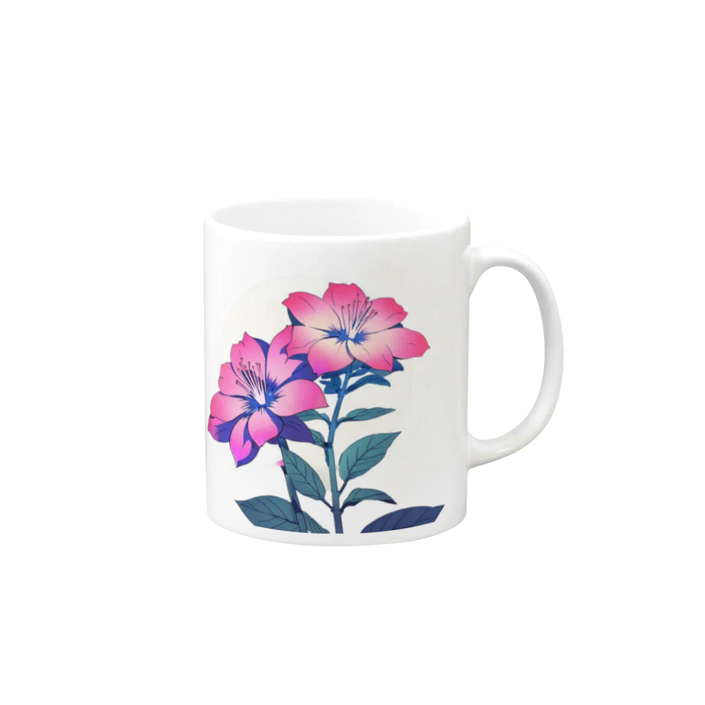 RetrowaveFlowerのRetrowaveFlower-ムルチコーレ- Mug :right side of the handle