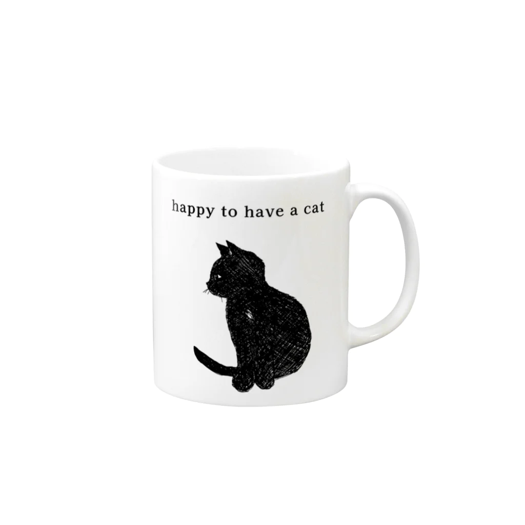 AruneMica35のhappy to have a cat Mug :right side of the handle