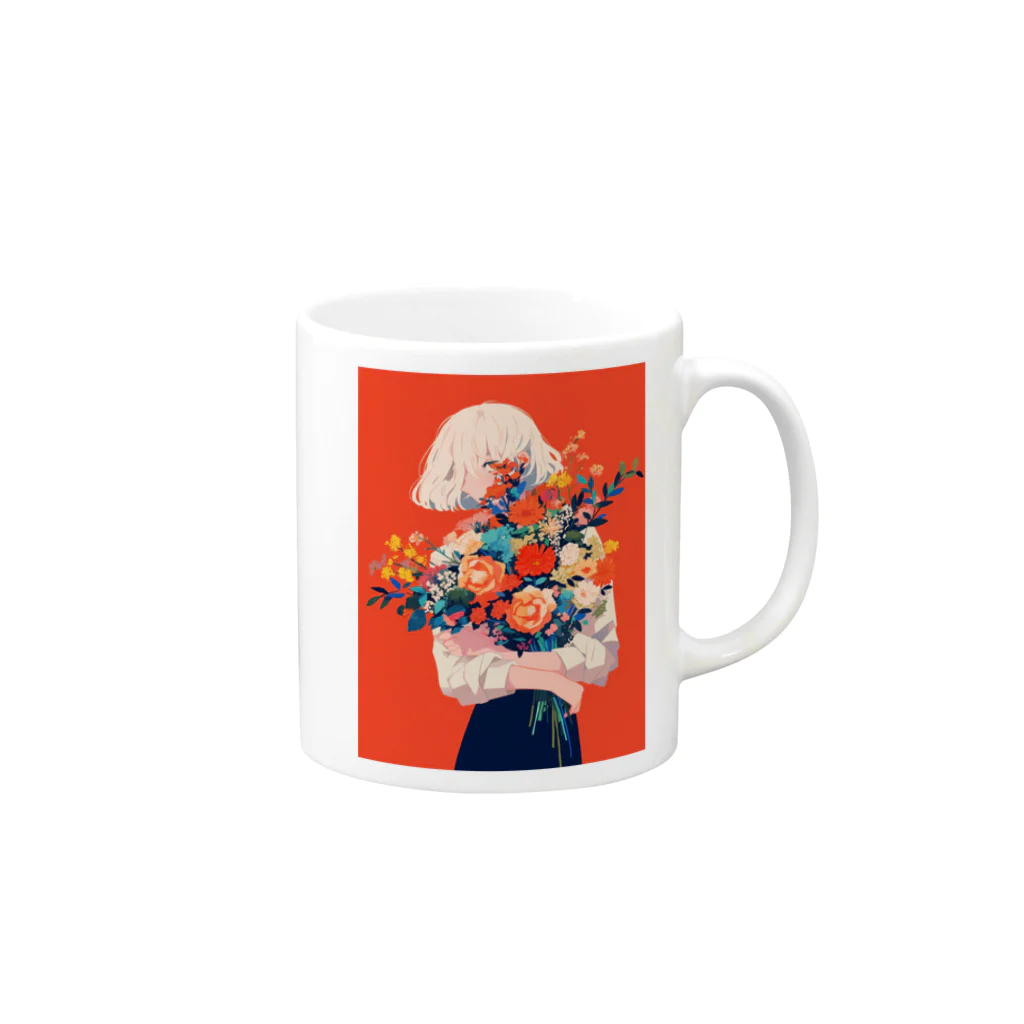 AQUAMETAVERSEの花束をあなたに　Hime  2530 Mug :right side of the handle