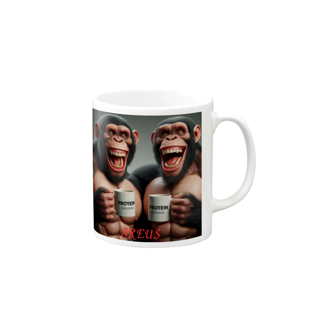 AREUSのAREUS× CHIMPANZEE#3 Mug :right side of the handle