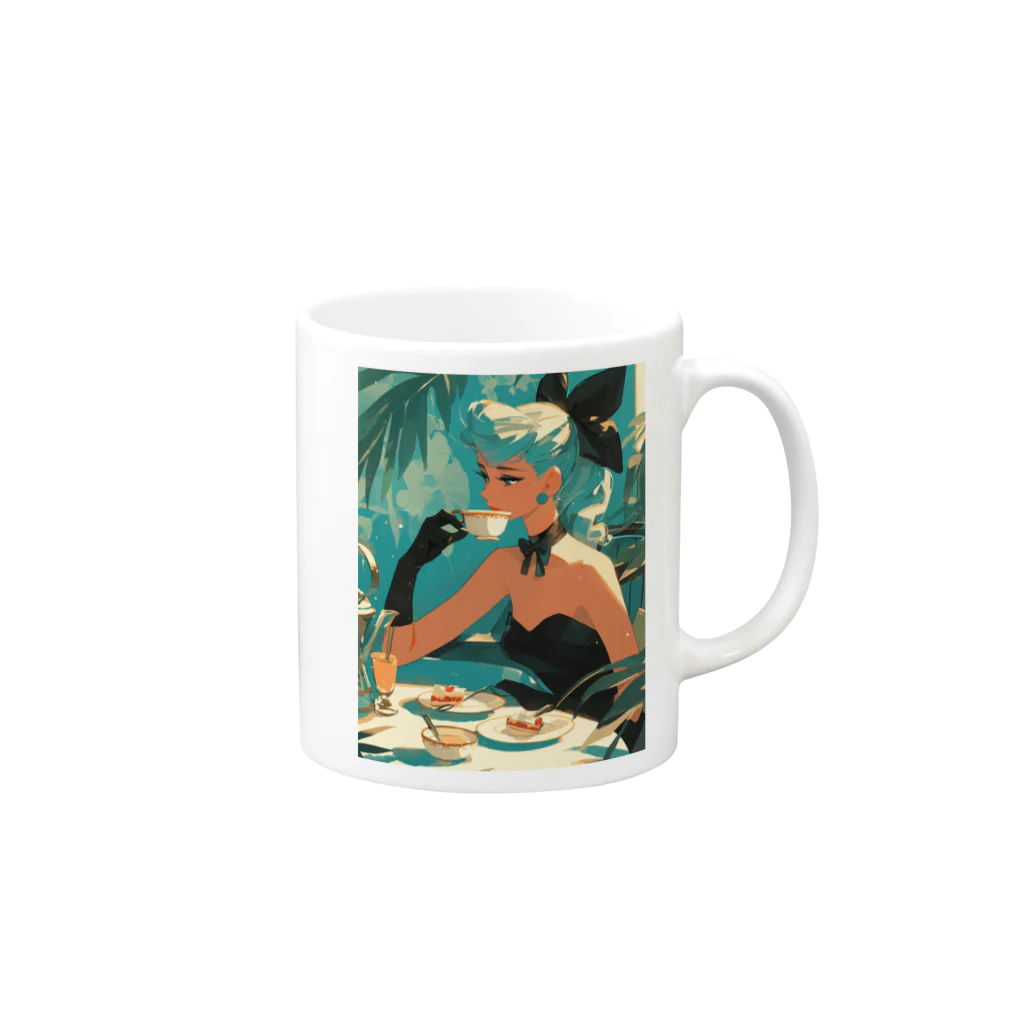 AQUAMETAVERSEのティファニーでお茶を　Hime  2530 Mug :right side of the handle