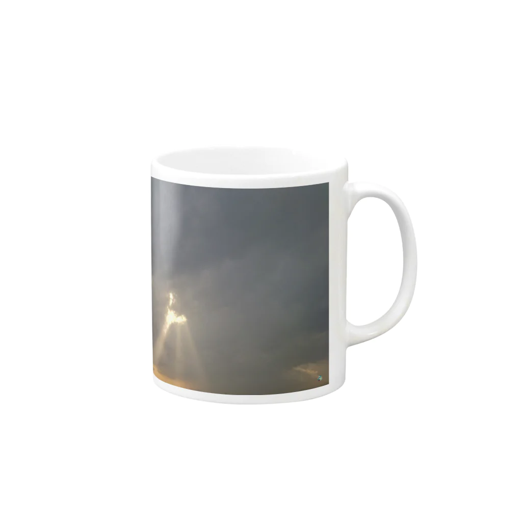 Try Anythingの天使の梯子シリーズ Mug :right side of the handle